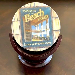 Five coasters with stand